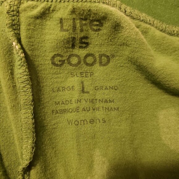 Life is Good Lounge Pajama Pant Green Polar Bear Size Large - Picture 3 of 5